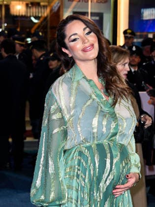 Sanremo, 76th Italian Song Festival. Evening 3 - Arrivals at the Ariston Theatre. Pictured: pregnant Delia Duran.  Copyright: xManuelexMangiarottix xipa-agency.netx xPoolxSanremox02x IPA_Agency_IPA72064478