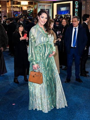Sanremo, 76th Italian Song Festival. Evening 3 - Arrivals at the Ariston Theatre. Pictured: pregnant Delia Duran.  Copyright: xManuelexMangiarottix xipa-agency.netx xPoolxSanremox02x IPA_Agency_IPA72064486