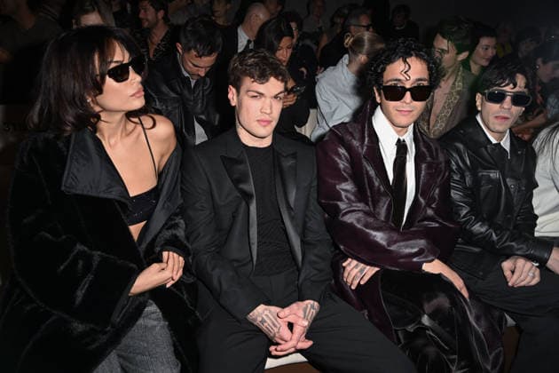 Milan, Milan Women s Fashion Week Fall Winter 2026 27 - Women s Fashion, Fall Winter 2026 27 - Emporio Armani fashion show - front row in the photo: Elodie, Blanco, Tananai, Tedua  Copyright: xSimonaxChiocciax xipa-agency.netx xFotosickix IPA_Agency_IPA72065949