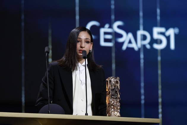 51st Cesar Ceremony Nadia Melliti with the Best Rising Star Cesar Award for the Movie ‘La Petite Dernière’ during 51st Cesar Film Awards held at l Olympia on February 26, 2026, in Paris, France. Photo by Nasser Berzane ABACAPRESS.COM Paris France  Copyright: xBerzanexNasser ABACAx
