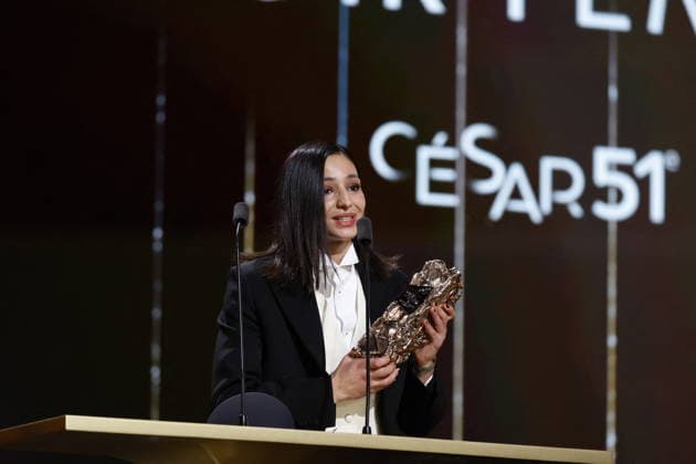 51st Cesar Ceremony Nadia Melliti with the Best Rising Star Cesar Award for the Movie ‘La Petite Dernière’ during 51st Cesar Film Awards held at l Olympia on February 26, 2026, in Paris, France. Photo by Nasser Berzane ABACAPRESS.COM Paris France  Copyright: xBerzanexNasser ABACAx