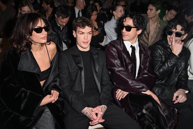 Milan, Milan Women s Fashion Week Fall Winter 2026 27 - Women s Fashion, Fall Winter 2026 27 - Emporio Armani fashion show - front row in the photo: Elodie, Blanco, Tananai, Tedua  Copyright: xSimonaxChiocciax xipa-agency.netx xFotosickix IPA_Agency_IPA72065960
