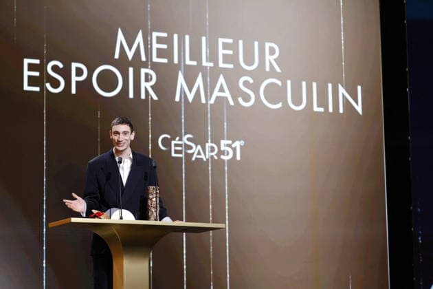 51st Cesar Ceremony Théodore Pellerin with the Best Rising Star Cesar Award for Movie ‘Nino’ during 51st Cesar Film Awards held at l Olympia on February 26, 2026, in Paris, France. Photo by Nasser Berzane ABACAPRESS.COM Paris France  Copyright: xBerzanexNasser ABACAx