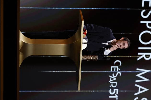 51st Cesar Ceremony Théodore Pellerin with the Best Rising Star Cesar Award for Movie ‘Nino’ during 51st Cesar Film Awards held at l Olympia on February 26, 2026, in Paris, France. Photo by Nasser Berzane ABACAPRESS.COM Paris France  Copyright: xBerzanexNasser ABACAx