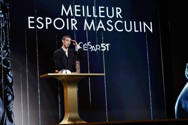 51st Cesar Ceremony Théodore Pellerin with the Best Rising Star Cesar Award for Movie ‘Nino’ during 51st Cesar Film Awards held at l Olympia on February 26, 2026, in Paris, France. Photo by Nasser Berzane ABACAPRESS.COM Paris France  Copyright: xBerzanexNasser ABACAx
