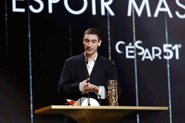51st Cesar Ceremony Théodore Pellerin with the Best Rising Star Cesar Award for Movie ‘Nino’ during 51st Cesar Film Awards held at l Olympia on February 26, 2026, in Paris, France. Photo by Nasser Berzane ABACAPRESS.COM Paris France  Copyright: xBerzanexNasser ABACAx