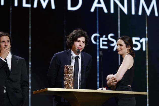 51st Cesar Ceremony Ugo Bienvenu with the Best Animation Feature Cesar Award for Movie ‘Arco’ during 51st Cesar Film Awards held at l Olympia on February 26, 2026, in Paris, France. Photo by Nasser Berzane ABACAPRESS.COM Paris France  Copyright: xBerzanexNasser ABACAx