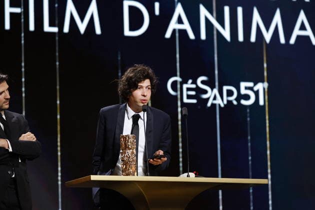 51st Cesar Ceremony Ugo Bienvenu with the Best Animation Feature Cesar Award for Movie ‘Arco’ during 51st Cesar Film Awards held at l Olympia on February 26, 2026, in Paris, France. Photo by Nasser Berzane ABACAPRESS.COM Paris France  Copyright: xBerzanexNasser ABACAx