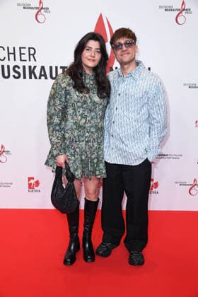 Yanek Stärk with girlfriend at the 17 GERMAN MUSIC AUTHORINNEN PRIZE at The Ritz Carlton in Berlin on 26 02 2026