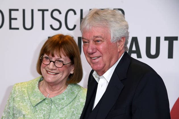 Rolf Zuckowski with his wife Monika Zuckowski at the 17 GERMAN MUSIC AUTHORINNEN PRIZE at The Ritz Carlton in Berlin on 26 02 2026