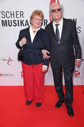 York Höller with wife Maria Brückner at the 17 GERMAN MUSIC AUTHORINNEN PRIZE at The Ritz Carlton in Berlin on 26 02 2026