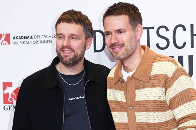 Revolverheld Johannes Strate, Kristoffer Kris Hünecke at the 17 GERMAN MUSIC AUTHORINNENPREIS at The Ritz Carlton in Berlin on 26 02 2026