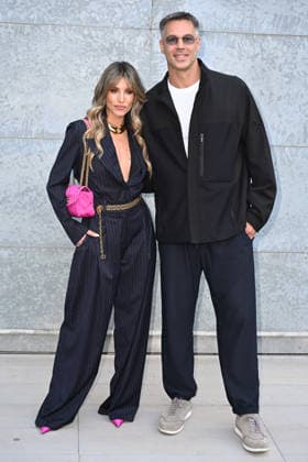 Milan, Milan Women s Fashion Week Fall Winter 2026 27 - Women s Fashion, Fall Winter 2026 27 - Emporio Armani fashion show - arrivals in the photo: Athina Oikonomakou, Bruno Cerella  Copyright: xSimonaxChiocciax xipa-agency.netx xFotosickix IPA_Agency_IPA72066690