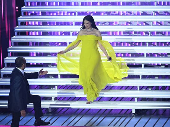Sanremo, 76th Italian Song Festival. Third Night. Pictured: Laura Pausini  Copyright: xMaurizioxD Avanzox xipa-agency.netx xPoolxSanremox02x IPA_Agency_IPA72069285