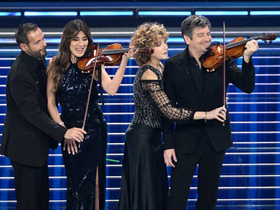 Sanremo, 76th Italian Song Festival - third evening. In the photo Fabio De Luigi, Virginia Raffaele  Copyright: xAlbertoxTerenghix xPoolxSanremox02x xipa-agency.netx xPoolxSanremox02x IPA_Agency_IPA72069659
