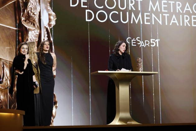 51st Cesar Ceremony Margaux Fournier with the Best Documentary Short Film Cesar Award for Movie Au Bain Des Dames during the 51st Cesar Film Awards held at l Olympia on February 26, 2026, in Paris, France. Photo by Nasser Berzane ABACAPRESS.COM Paris France  Copyright: xBerzanexNasser ABACAx