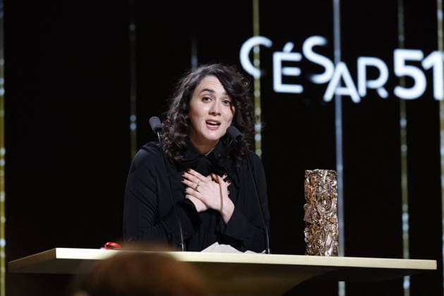 51st Cesar Ceremony Margaux Fournier with the Best Documentary Short Film Cesar Award for Movie Au Bain Des Dames during the 51st Cesar Film Awards held at l Olympia on February 26, 2026, in Paris, France. Photo by Nasser Berzane ABACAPRESS.COM Paris France  Copyright: xBerzanexNasser ABACAx