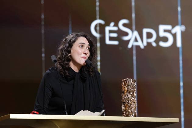 51st Cesar Ceremony Margaux Fournier with the Best Documentary Short Film Cesar Award for Movie Au Bain Des Dames during the 51st Cesar Film Awards held at l Olympia on February 26, 2026, in Paris, France. Photo by Nasser Berzane ABACAPRESS.COM Paris France  Copyright: xBerzanexNasser ABACAx