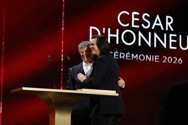 51st Cesar Ceremony Jim Carrey with the Honorary Cesar Award during 51st Cesar Film Awards held at l Olympia on February 26, 2026, in Paris, France. Photo by Nasser Berzane ABACAPRESS.COM Paris France  Copyright: xBerzanexNasser ABACAx