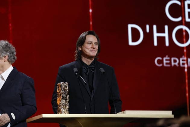 51st Cesar Ceremony Jim Carrey with the Honorary Cesar Award during 51st Cesar Film Awards held at l Olympia on February 26, 2026, in Paris, France. Photo by Nasser Berzane ABACAPRESS.COM Paris France  Copyright: xBerzanexNasser ABACAx