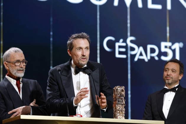 51st Cesar Ceremony Vincent Munier, Simon Munier and Michel Munier during the 51st Cesar Film Awards held at l Olympia on February 26, 2026, in Paris, France. Photo by Nasser Berzane ABACAPRESS.COM Paris France  Copyright: xBerzanexNasser ABACAx