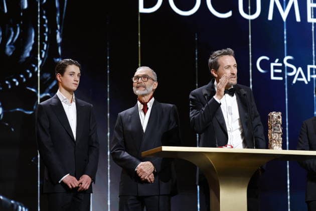 51st Cesar Ceremony Vincent Munier, Simon Munier and Michel Munier during the 51st Cesar Film Awards held at l Olympia on February 26, 2026, in Paris, France. Photo by Nasser Berzane ABACAPRESS.COM Paris France  Copyright: xBerzanexNasser ABACAx