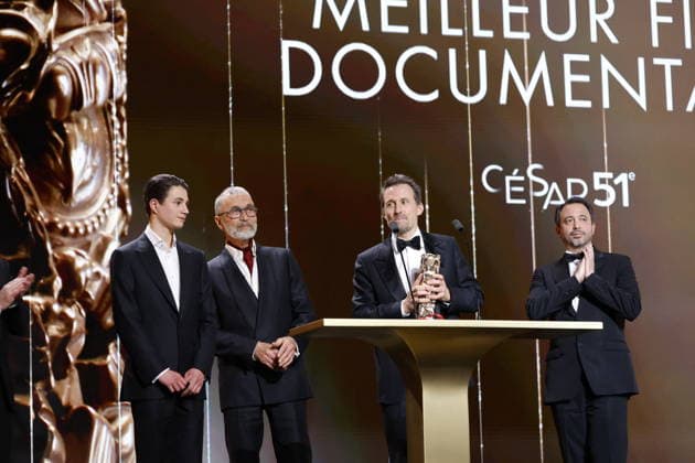 51st Cesar Ceremony Vincent Munier, Simon Munier and Michel Munier during the 51st Cesar Film Awards held at l Olympia on February 26, 2026, in Paris, France. Photo by Nasser Berzane ABACAPRESS.COM Paris France  Copyright: xBerzanexNasser ABACAx