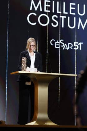 51st Cesar Ceremony Pascaline Chavanne with the Best Costume Design Cesar Award for Movie Nouvelle Vague during 51st Cesar Film Awards held at l Olympia on February 26, 2026, in Paris, France. Photo by Nasser Berzane ABACAPRESS.COM Paris France  Copyright: xBerzanexNasser ABACAx