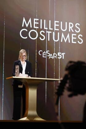 51st Cesar Ceremony Pascaline Chavanne with the Best Costume Design Cesar Award for Movie Nouvelle Vague during 51st Cesar Film Awards held at l Olympia on February 26, 2026, in Paris, France. Photo by Nasser Berzane ABACAPRESS.COM Paris France  Copyright: xBerzanexNasser ABACAx