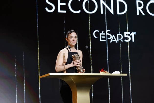 51st Cesar Ceremony Vimala Pons with the Best Supporting Actress Cesar Awar for Movie L’attachement during 51st Cesar Film Awards held at l Olympia on February 26, 2026, in Paris, France. Photo by Nasser Berzane ABACAPRESS.COM Paris France  Copyright: xBerzanexNasser ABACAx