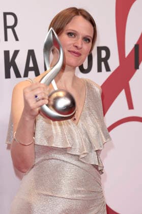 Julia Mihaly at the 17 German Music Authors Prize of GEMA 2026 at The Ritz Carlton Hotel Berlin, 26 02 2026 Foto:xS.xGabschx xFuturexImagex musikautorenpreis_6299