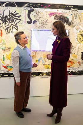 The Prince and Princess of Wales visit Oriel Davies The Prince and Princess of Wales visit Oriel Davies, a public contemporary art gallery, to see a project funded by the Alexandra Reinhardt Memorial Award, in Newtown, Powys, UK, on the 26th February 2026. Picture by Phil Noble WPA-Pool Newtown Oriel Davies Powys United Kingdom 