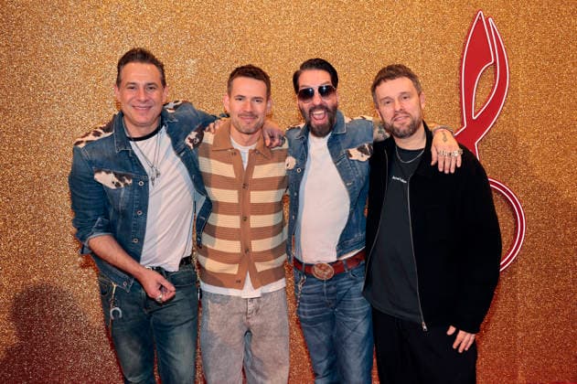 Sascha Vollmer, Johannes Strate, Alec Völkel and Kristoffer Hünecke at the 17 German Music Authors Award of GEMA 2026 at The Ritz Carlton Hotel Berlin, 26 02 2026 Foto:xS.xGabschx xFuturexImagex musikautorenpreis_6327