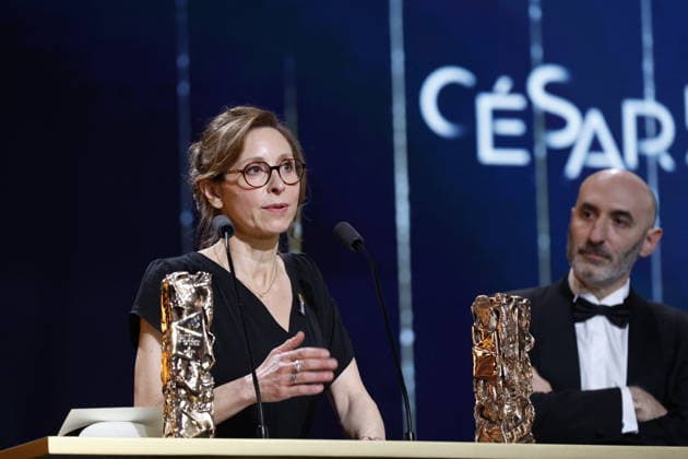 51st Cesar Ceremony Carine Tardieu with the Best Movie Cesar Award for the Movie L’attachement during the 51st Cesar Film Awards held at l Olympia on February 26, 2026, in Paris, France. Photo by Nasser Berzane ABACAPRESS.COM Paris France  Copyright: xBerzanexNasser ABACAx
