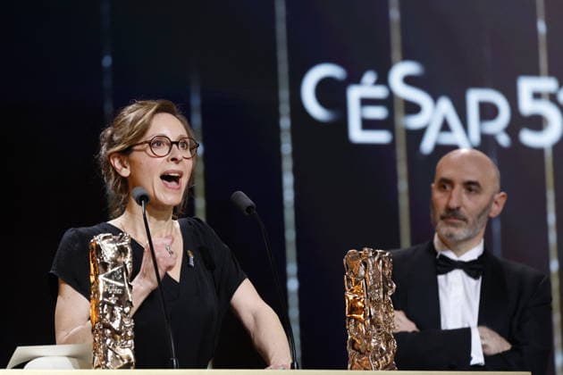51st Cesar Ceremony Carine Tardieu with the Best Movie Cesar Award for the Movie L’attachement during the 51st Cesar Film Awards held at l Olympia on February 26, 2026, in Paris, France. Photo by Nasser Berzane ABACAPRESS.COM Paris France  Copyright: xBerzanexNasser ABACAx