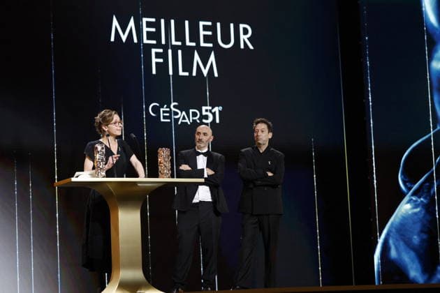 51st Cesar Ceremony Carine Tardieu with the Best Movie Cesar Award for the Movie L’attachement during the 51st Cesar Film Awards held at l Olympia on February 26, 2026, in Paris, France. Photo by Nasser Berzane ABACAPRESS.COM Paris France  Copyright: xBerzanexNasser ABACAx