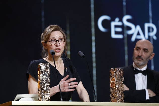 51st Cesar Ceremony Carine Tardieu with the Best Movie Cesar Award for the Movie L’attachement during the 51st Cesar Film Awards held at l Olympia on February 26, 2026, in Paris, France. Photo by Nasser Berzane ABACAPRESS.COM Paris France  Copyright: xBerzanexNasser ABACAx