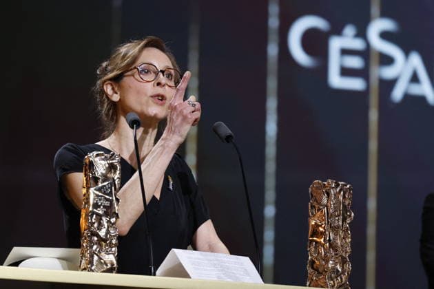 51st Cesar Ceremony Carine Tardieu with the Best Movie Cesar Award for the Movie L’attachement during the 51st Cesar Film Awards held at l Olympia on February 26, 2026, in Paris, France. Photo by Nasser Berzane ABACAPRESS.COM Paris France  Copyright: xBerzanexNasser ABACAx