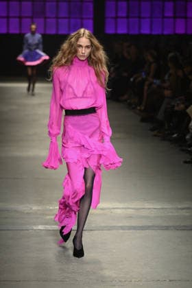 Milan, Milan Women s Fashion Week Fall Winter 2026 27 - Women s Fashion, Fall Winter 2026 27 - Roberto Cavalli fashion show - catwalk in the photo: model  Copyright: xSimonaxChiocciax xipa-agency.netx xFotosickix IPA_Agency_IPA72074283