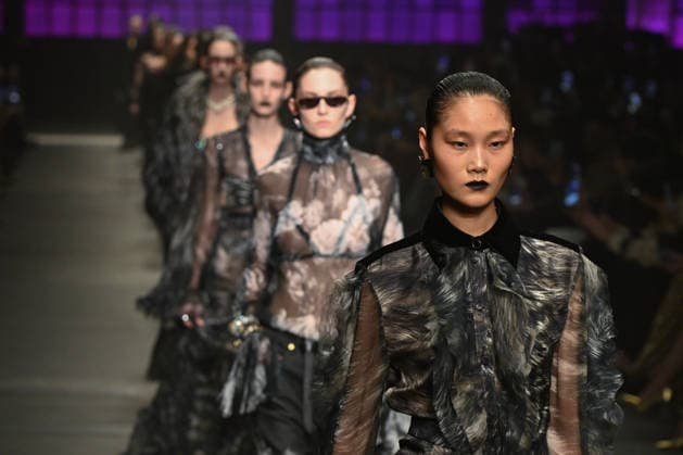 Milan, Milan Women s Fashion Week Fall Winter 2026 27 - Women s Fashion, Fall Winter 2026 27 - Roberto Cavalli fashion show - catwalk in the photo: model  Copyright: xSimonaxChiocciax xipa-agency.netx xFotosickix IPA_Agency_IPA72074320