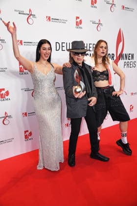 Elif Demirezer, Udo Lindenberg, Lara Hulo at the 17 GERMAN MUSIC AUTHORS AWARD at The Ritz Carlton in Berlin on 26 02 2026