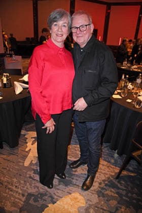 Joachim Krol with his wife Heidrun Teusner Krol at the 17 GERMAN MUSIC AUTHORINNEN PRIZE at The Ritz Carlton in Berlin on 26 02 2026