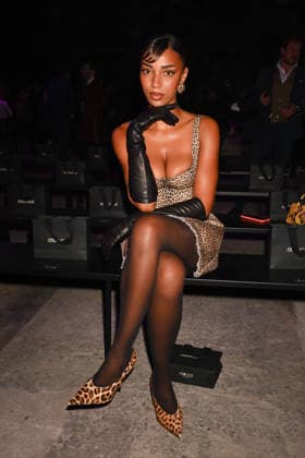 Milan, Milan Women s Fashion Week Fall Winter 2026 27 - Women s Fashion, Fall Winter 2026 27 - Roberto Cavalli fashion show - front row in the photo: Uma Jammeh  Copyright: xBluxfotox xipa-agency.netx xFotosickix IPA_Agency_IPA72077042
