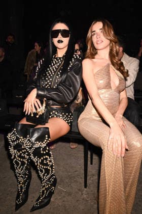 Milan, Milan Women s Fashion Week Fall Winter 2026 27 - Women s Fashion, Fall Winter 2026 27 - Roberto Cavalli fashion show - front row in the photo: Anna Pepe and Clara  Copyright: xBluxfotox xipa-agency.netx xFotosickix IPA_Agency_IPA72077056