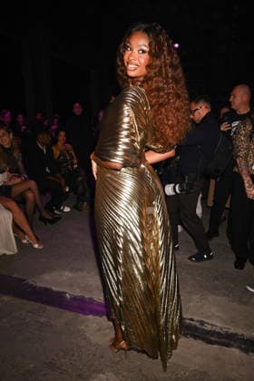 Milan, Milan Women s Fashion Week Fall Winter 2026 27 - Women s Fashion, Fall Winter 2026 27 - Roberto Cavalli fashion show - front row in the photo: Coco Jones  Copyright: xBluxfotox xipa-agency.netx xFotosickix IPA_Agency_IPA72077071