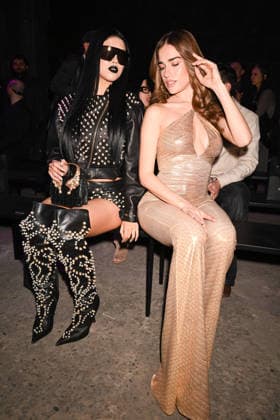 Milan, Milan Women s Fashion Week Fall Winter 2026 27 - Women s Fashion, Fall Winter 2026 27 - Roberto Cavalli fashion show - front row in the photo: Anna Pepe and Clara  Copyright: xBluxfotox xipa-agency.netx xFotosickix IPA_Agency_IPA72077057