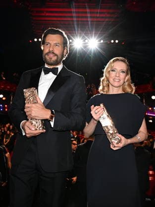 RECORD DATE NOT STATED 51eme Cérémonie des Cesar Backstage 51st CESAR awards ceremony Backstage 453478 0000 00 00 Lafitte, Laurent Drucker, Léa  Copyright: xSergexArnalx xStarfacex STAR_453478_037