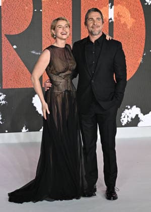 Jessie Buckley and Christian Bale attends The Bride World Premiere at Cineworld Leicester Square in London, England. UK. Thursday 26th February 2026. Copyright: xJamesxWarrenx THE BRIDE - WORLD PREMIERE21