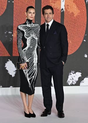 Jeanne Cadieu and Jake Gyllenhaal attends The Bride World Premiere at Cineworld Leicester Square in London, England. UK. Thursday 26th February 2026. Copyright: xJamesxWarrenx THE BRIDE - WORLD PREMIERE72