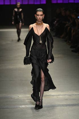 Milan, Milan Women s Fashion Week Fall Winter 2026 27 - Women s Fashion, Fall Winter 2026 27 - Roberto Cavalli fashion show - catwalk in the photo: model  Copyright: xSimonaxChiocciax xipa-agency.netx xFotosickix IPA_Agency_IPA72074142